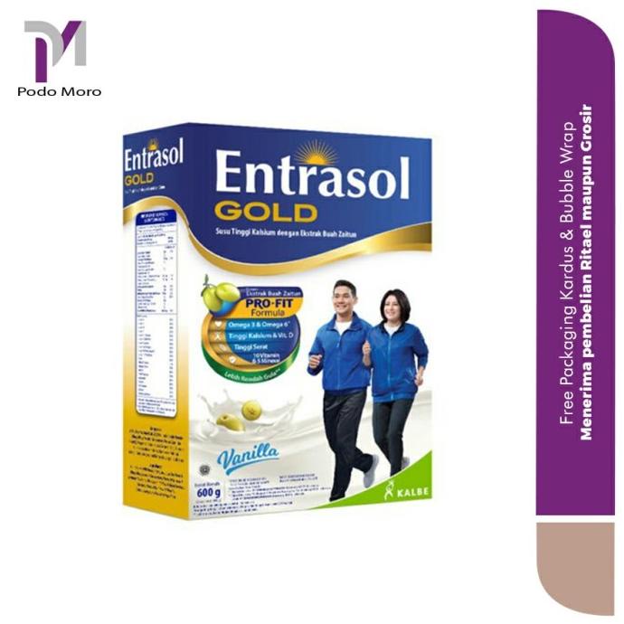 [ COD ] Entrasol Gold Vanilla 600 gram / Susu Lansia / Susu Entrasol Gold