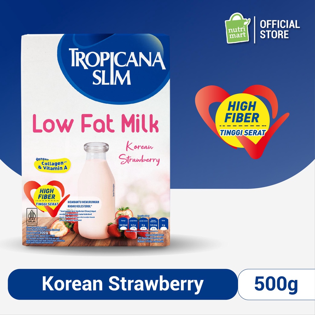 

Tropicana Slim Low Fat Milk Rasa Strawberry 500 - Tipe J