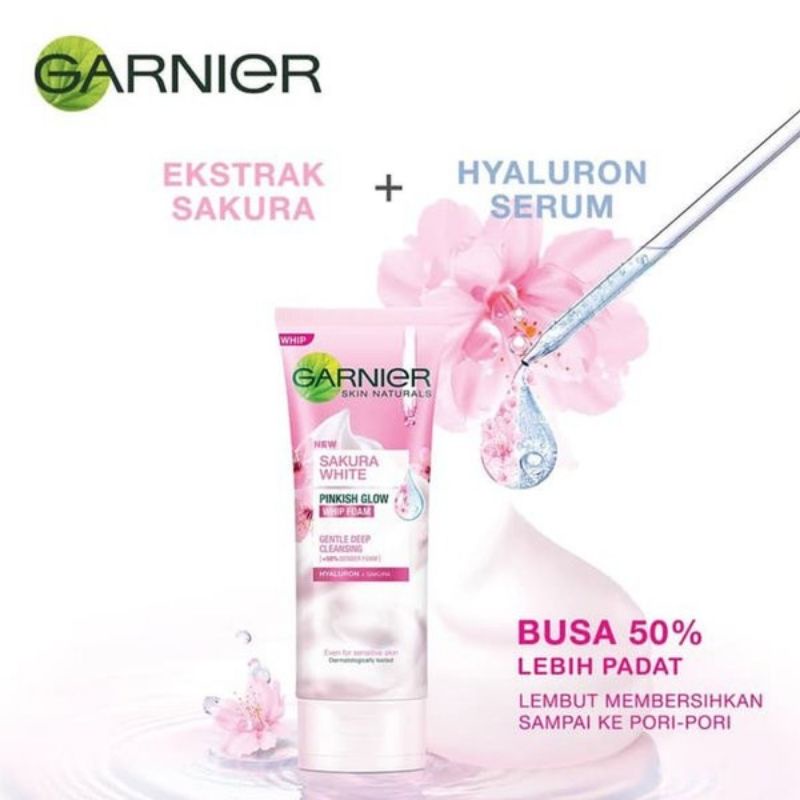 Garnier Sakura White Whip Foam 100ml/Garnier Sakura White Whip Foam 50ml