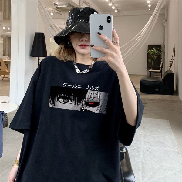 Kaos Oversize Print DTF TOKYO GHOUL ANIME II BRIGO Kaos Oversize II Kaos Jumbo Size Pria &amp; Wanita