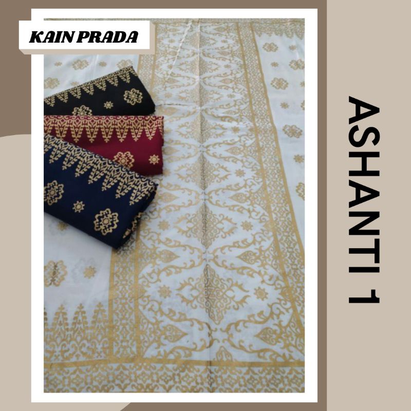 KAIN BATIK SONGKET PRADA ASHANTI SARUNG SILVER DAN EMAS