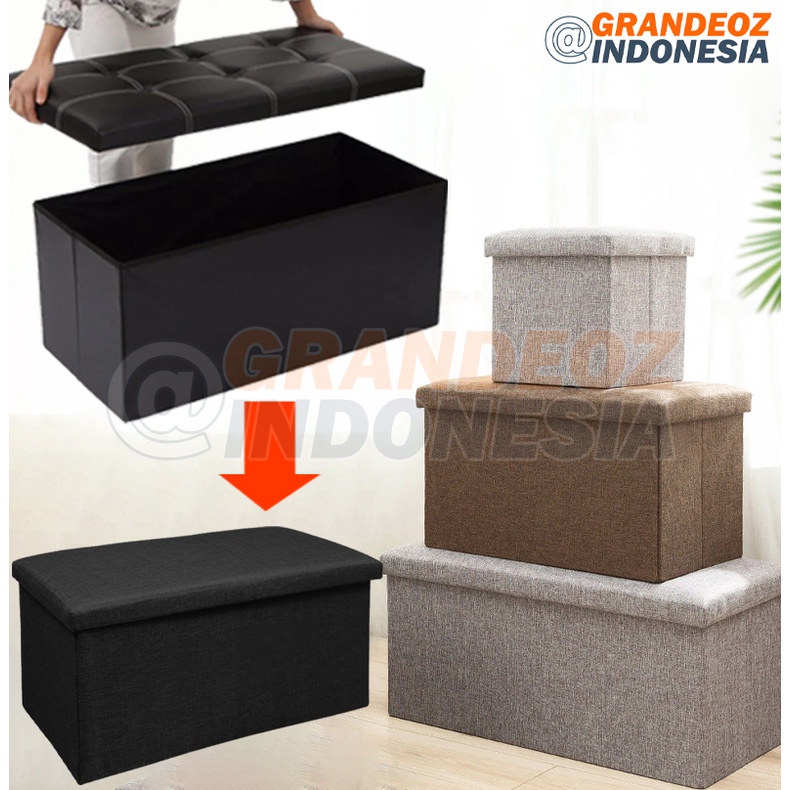 KOREAN SOFA STOOL Kotak Korea kursi safe box duduk tempat Penyimpanan Barang Sofas Meja safety box 7
