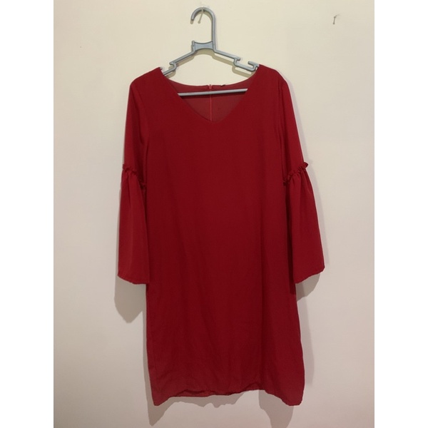 atasan tunik wanita warna merah murah, buat acara hari kemerdekaan