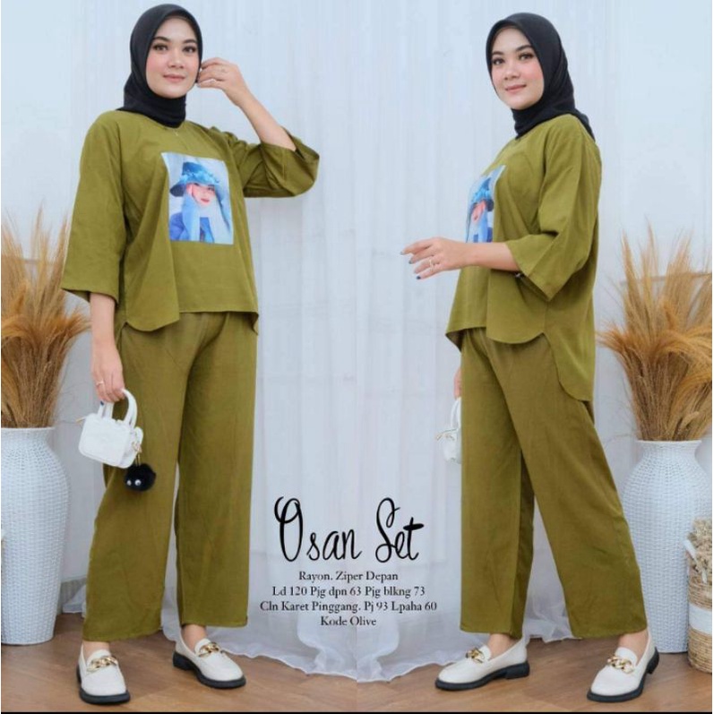 NELA SET / SETELAN CRINKLE / SET WANITA