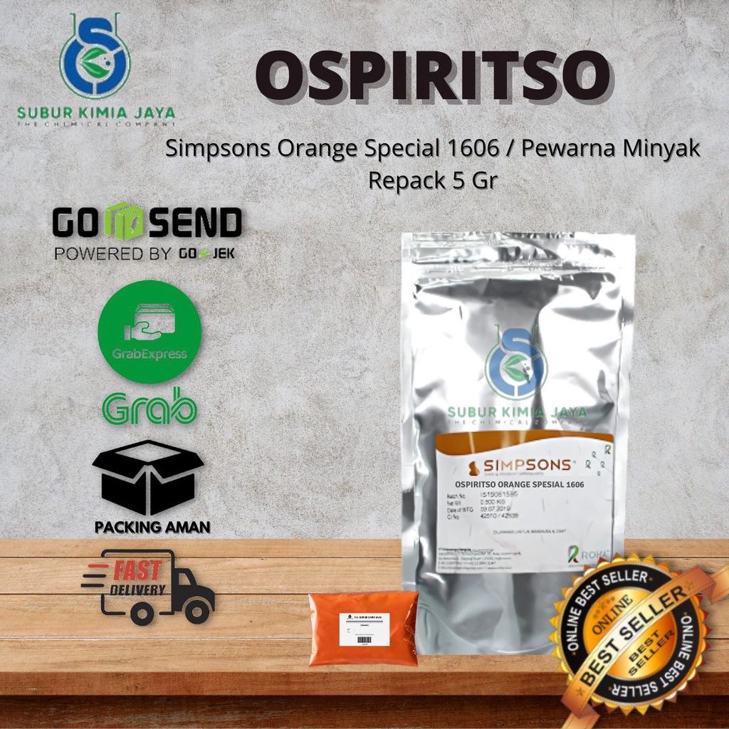 

Pewarna Orange Spesial Basis Minyak / Pewarna Minyak / Pewarna Lilin / OSP Orange Special 5GR