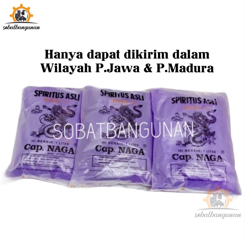 SPIRTUS 1 LITER CAP NAGA ASLI + BUBBLE WRAP+BOX / SPIRTUS NAGA / SPIRITUS NAGA ASLI 1 LITER