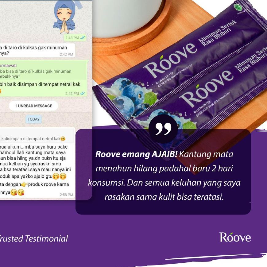 

GRATIS ONGKIR✅Roove Collagen Drink 1 Box 20 Sachet Segel|KD8