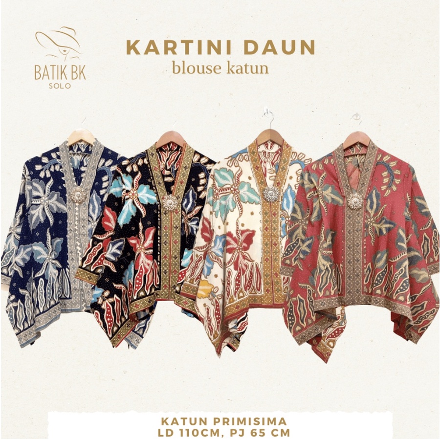 PREMIUM Blus Kartini DAUN Paris Baju Batik Premium Motif Kerja Salem Warna Bisa Beli Bahan Kain Saja