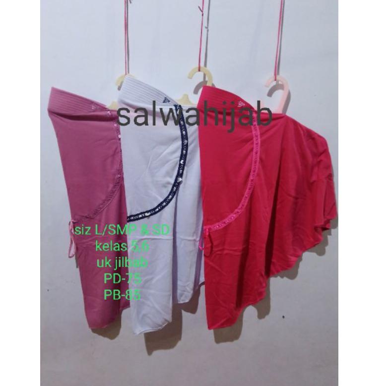 ニ Jilbab Sekolah SMP(L) Serut Pita Samping Hijab instan HOT ITEM 2785 ❁