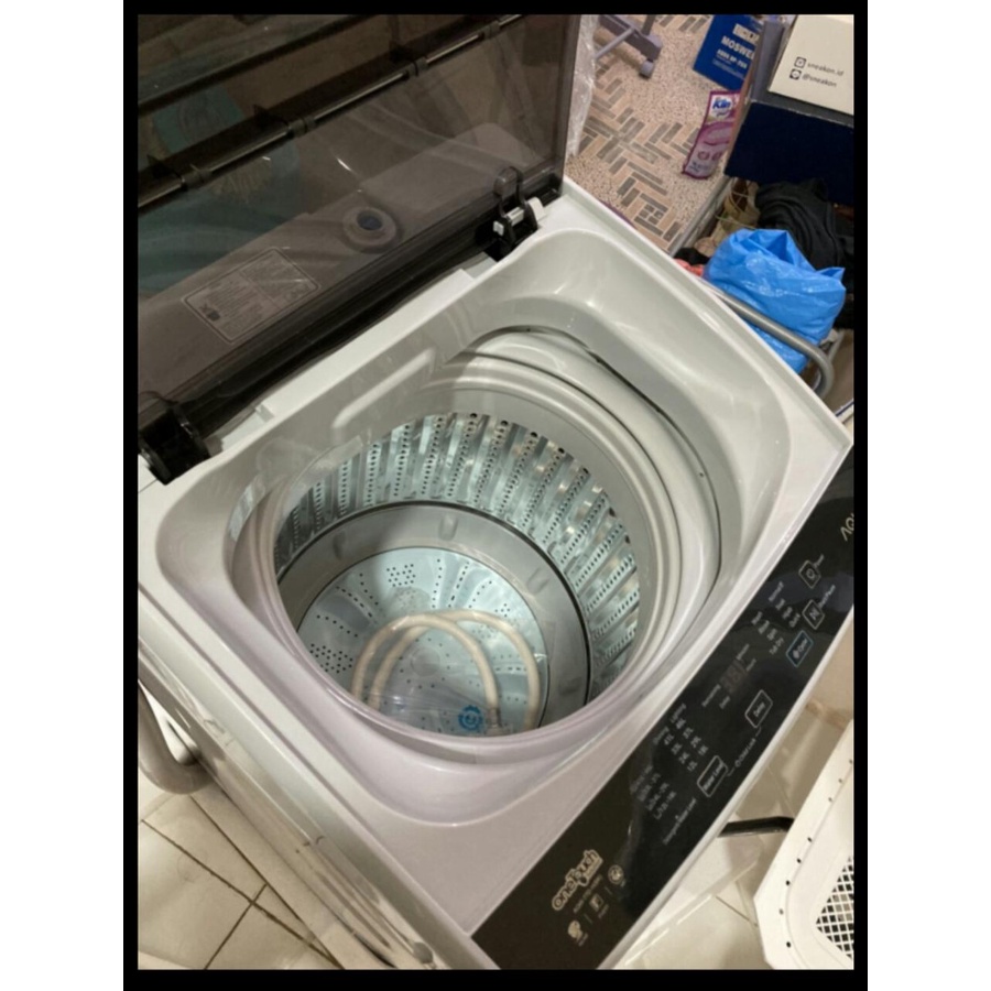 Mesin Cuci 1 Tabung AQUA QW 77 DH 7.5 KG Hijab Series HITAM otomatis