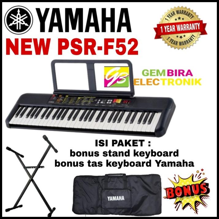 Keyboard Piano Yamaha Psr F51 Bonus Stand Plus Tas