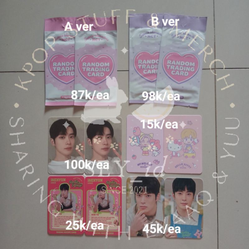 [READY STOCK] MD SANRIO x NCT TRADING CARD A B VER (PC selca Jaehyun, konsep Yuta, Hendery unsealed)