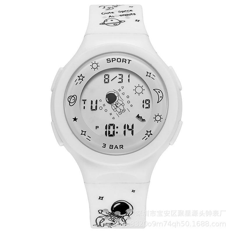 Jam Tangan Anak Sport Spaceman Electronic Watch Luminous Watch Cewek Cowok