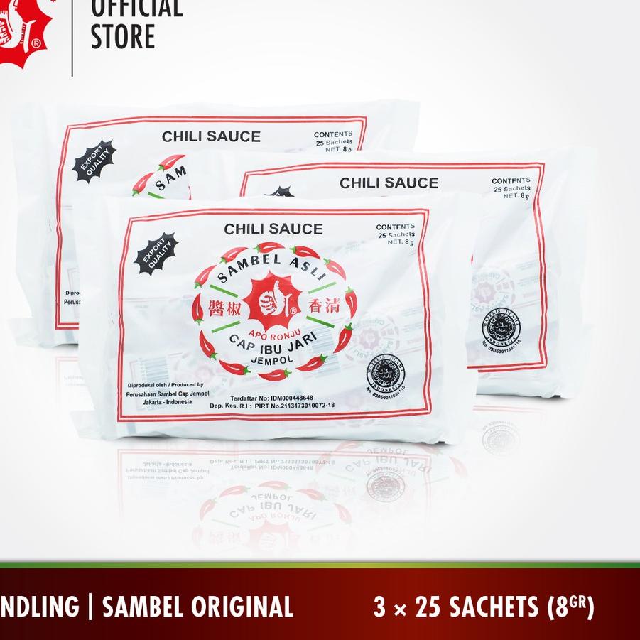 

BISA COD ✔️Sambal Asli Cap Ibu Jari Jempol sachet 25x8gr Bundling 3 sachet|KD4