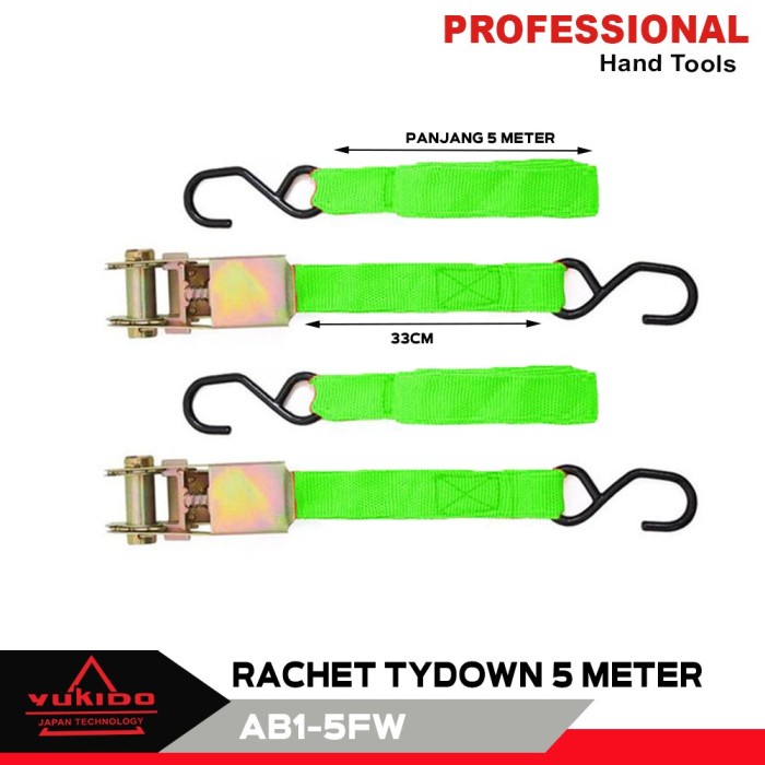 tali pengaman kendaraan rachet tie down 1* x 5 meter murah dan laris