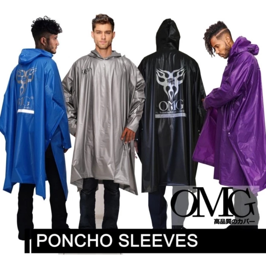 JAS HUJAN OMG PONCHO KELELAWAR PAKAI LENGAN