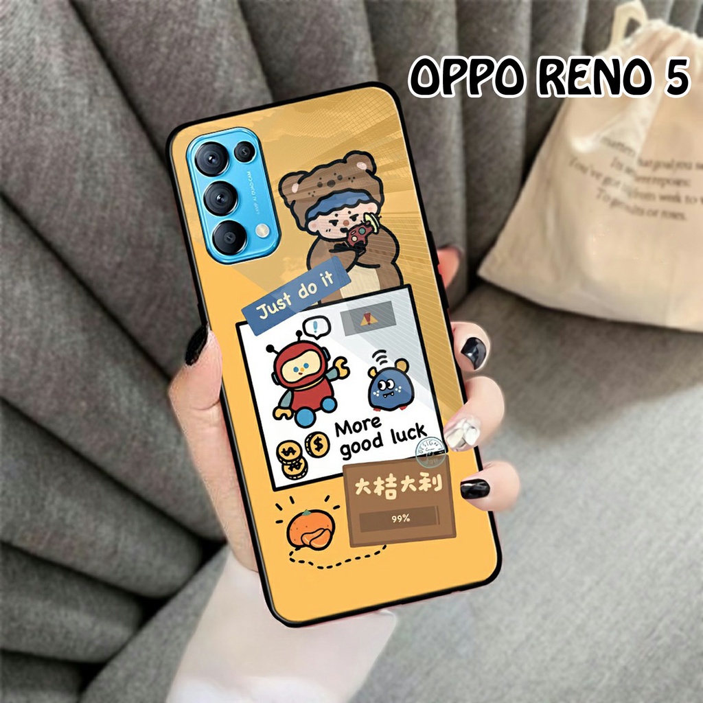 Softcase Glass Oppo Reno 5 Case Oppo Reno 5 (H847)Casing Handphone Oppo Reno 5