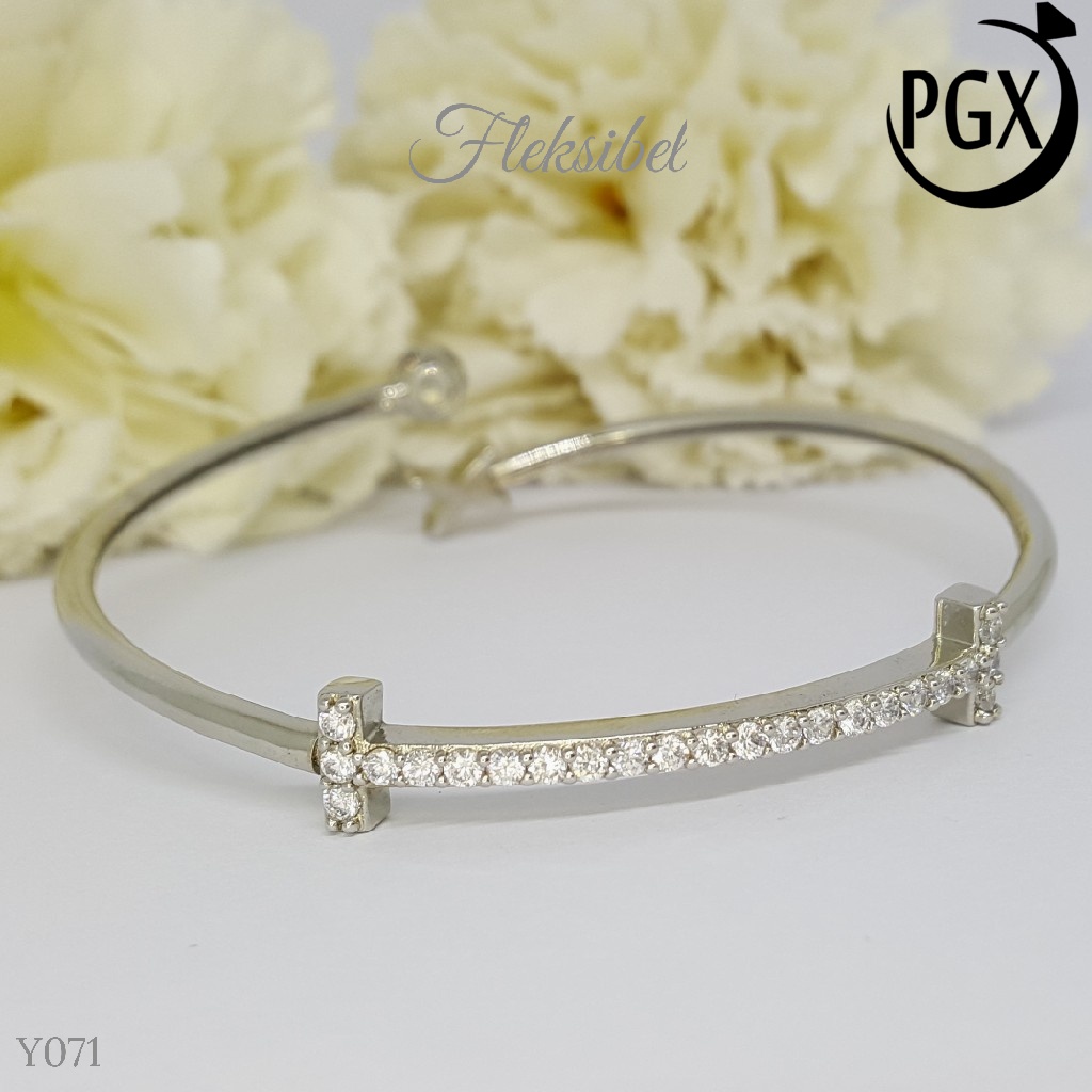 PGX Gelang Xuping Wanita Bangkok Bangle Aksesoris Perhiasan Lapis Emas - Y071