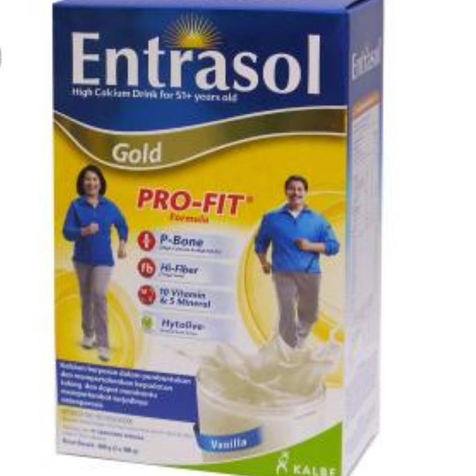 

[ COD ] Susu bubuk Entrasol Gold Vanilla kotak isi 2x300g