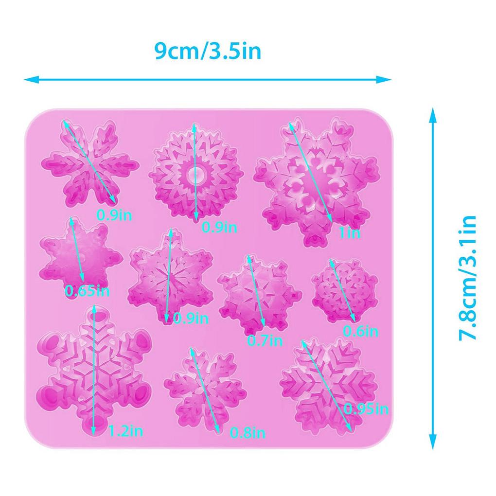 Cetakan Kue / Coklat Bentuk Snowflake Tema Natal Untuk Dapur (house2020)
