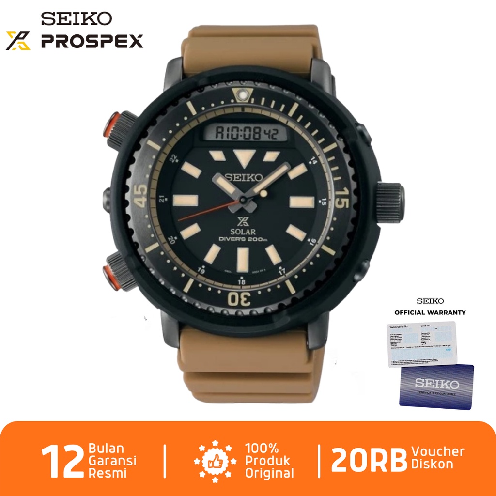 Seiko Prospex ARNIE STREET SNJ029 Jam Tangan Pria Seiko Prospex SNJ029P1 Solar Rubber Strap