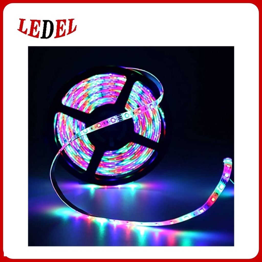 Lampu LED Strip Light RGB Remote Warna Warni IP44 IP65 2835 5050 5M 10M lampu kamar hias 5 meter 10 meter