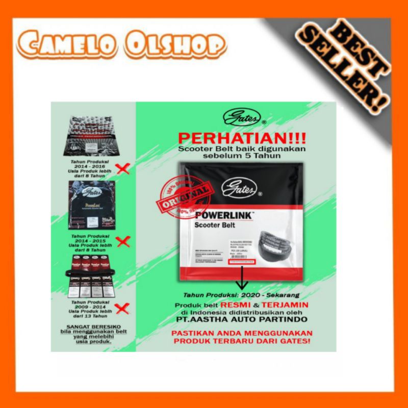 V-BELT GATES VBELT RACING VANBELT FINO KARBU KODE 5TL