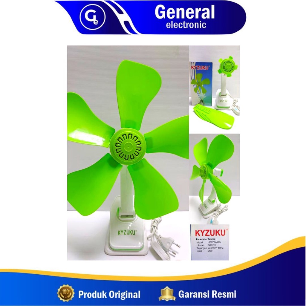 Kyzuku 26w 26 watt Kipas angin duduk Jepit dinding clip 5 fan kyuzuku