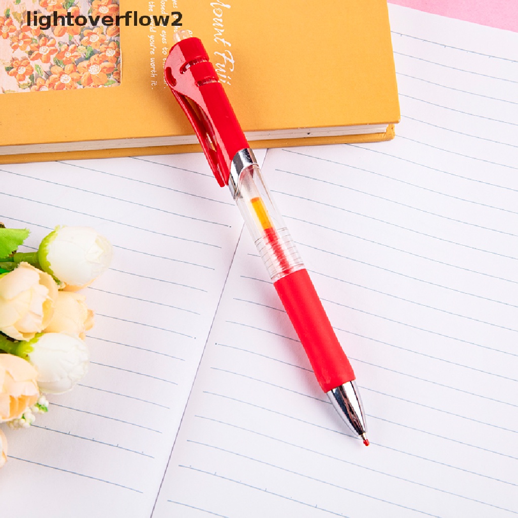 (lightoverflow2) 1 Pulpen + 10 Refill / 50Pcs Refill Tinta Gel Tekan Manual Untuk Sekolah / Kantor