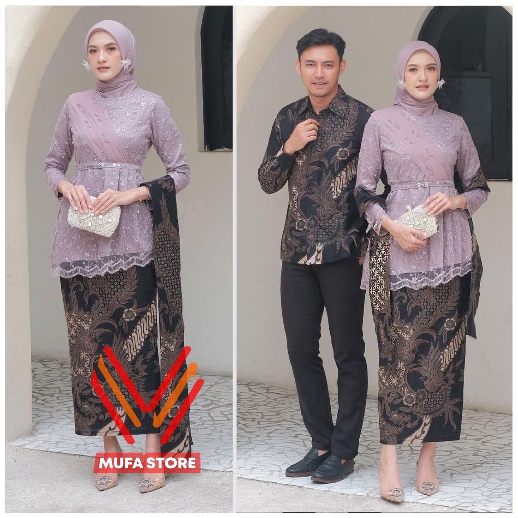 Jual Batik Couple Kebaya Lamaran Modern Kebaya Wisuda Lamaran Baju Tunangan Batik Brukat Baju 5956