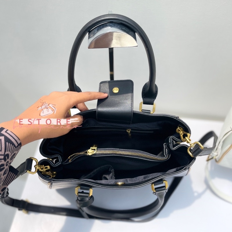 C Double Handle Structured Bag