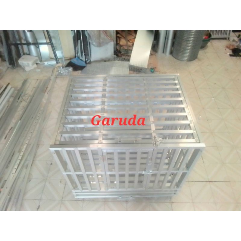 kandang anjing/kelinci kecil alumunium