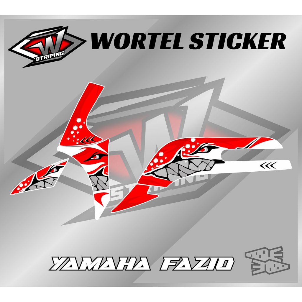 Striping Fazio-Stiker Hologram Decal Motor Fazio Hiu