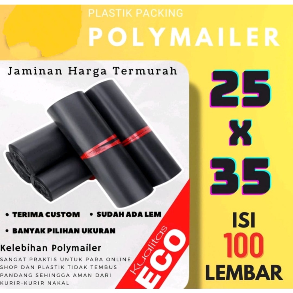 

Plastik polymailer 25 x 35 plastik packing Hd (ADA LEM) / plastik polymailer murah ada lem/ plastik polymailer 25x35 ada Lem / plastik packing online shop/ plastik packing hitam