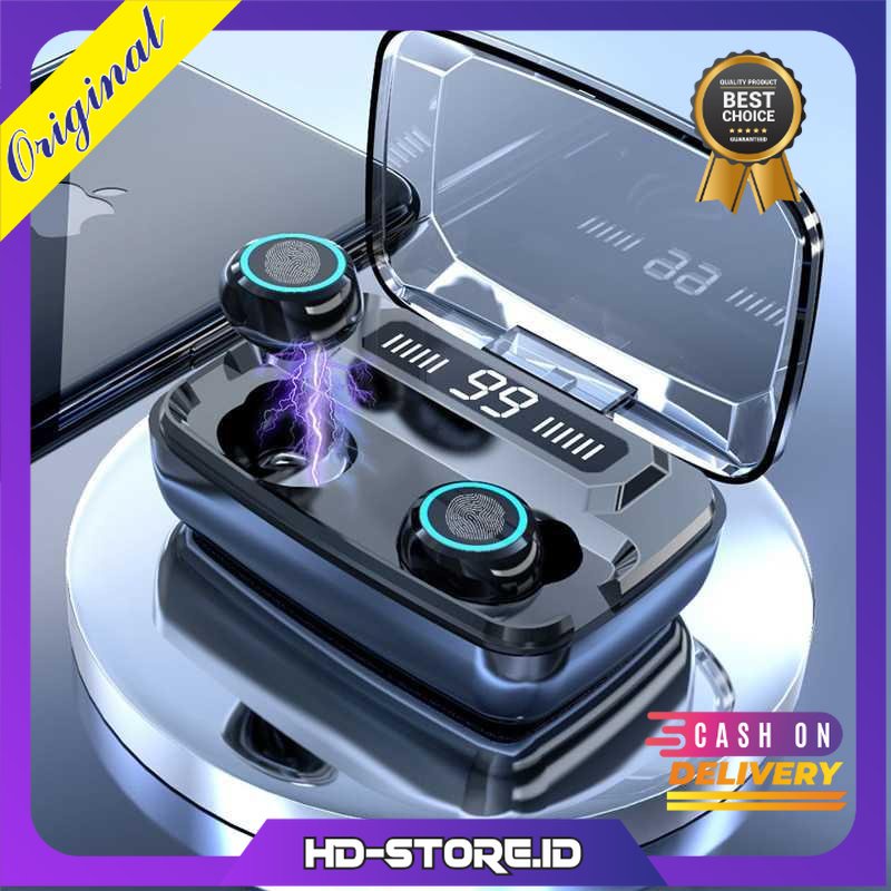 ZEBRA TWS Earphone Bluetooth 5.1 LED Touch Powerbank Dock 2000mAh M11