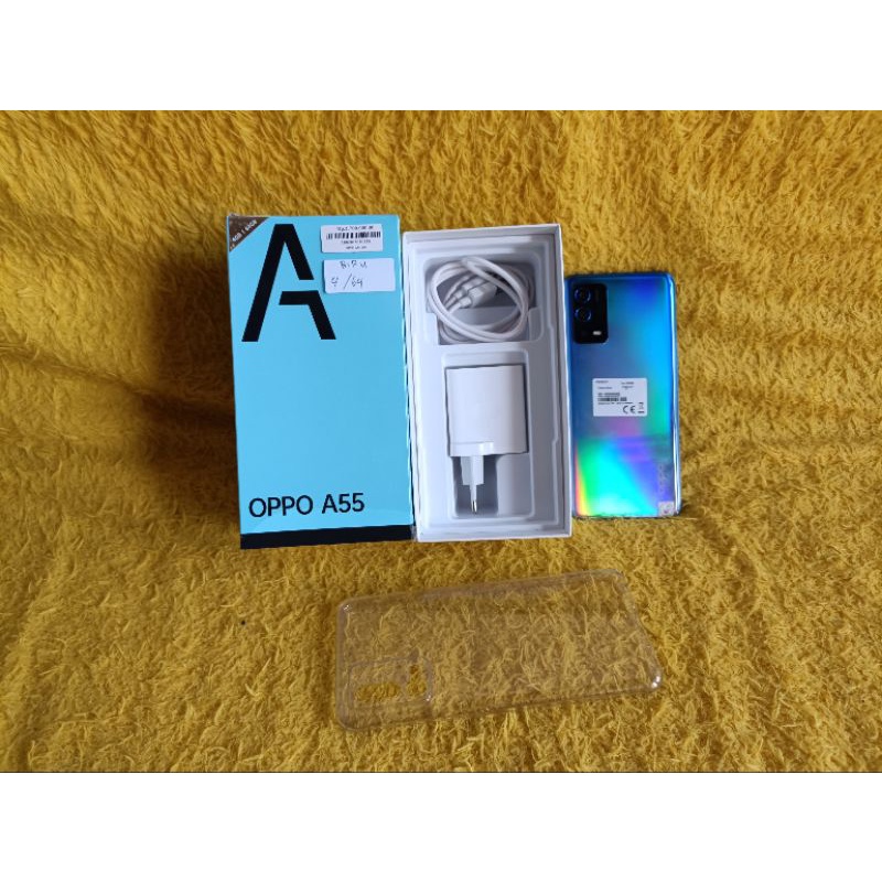 second oppo a55 ram 4/64gb mulus fullsett original