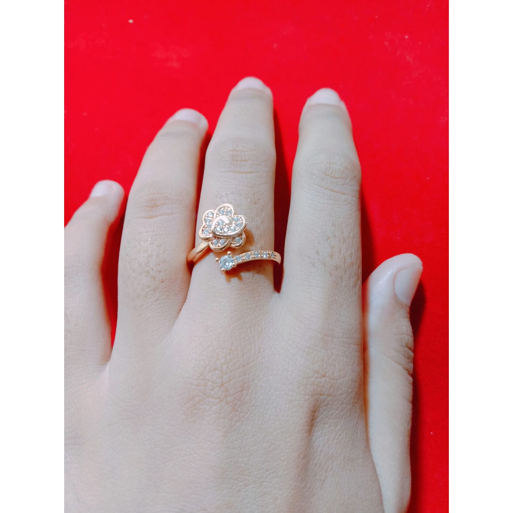 [cod] 556 cincin titanium antikarat viral model bunga mawar