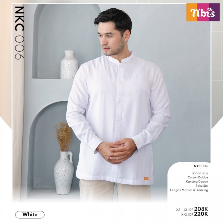 Baju Koko Anak Laki Laki setelan Nibras NKC 006 NKC 06 Baju Koko Putih anak  Koko Polos Anak putih a