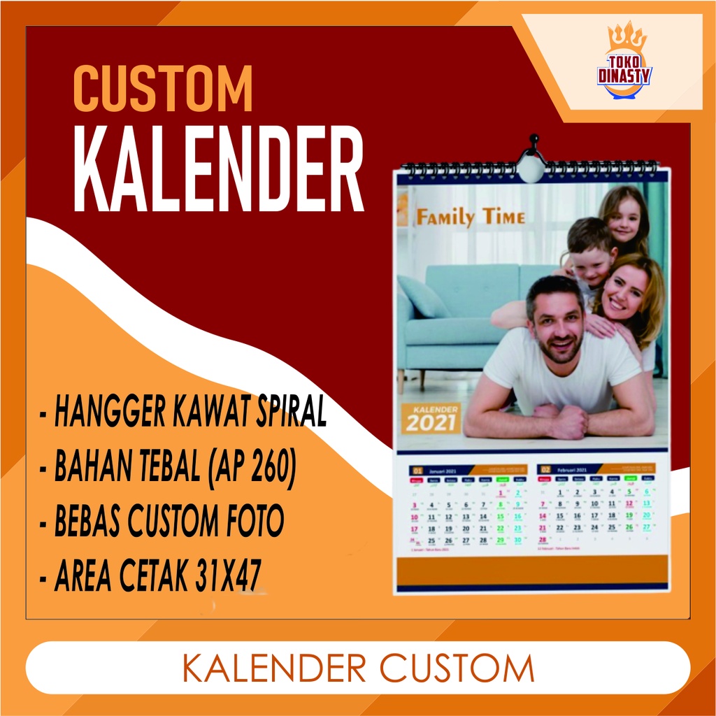 Jual Cetak Kalender Dinding 2022 Custom Foto Bahan Ivory 260 Ukuran A3 Shopee Indonesia 2612