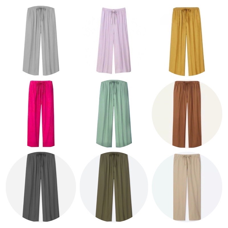 CELANA KULOT UNIQLO ORIGINAL PANJANG WANITA POLOS