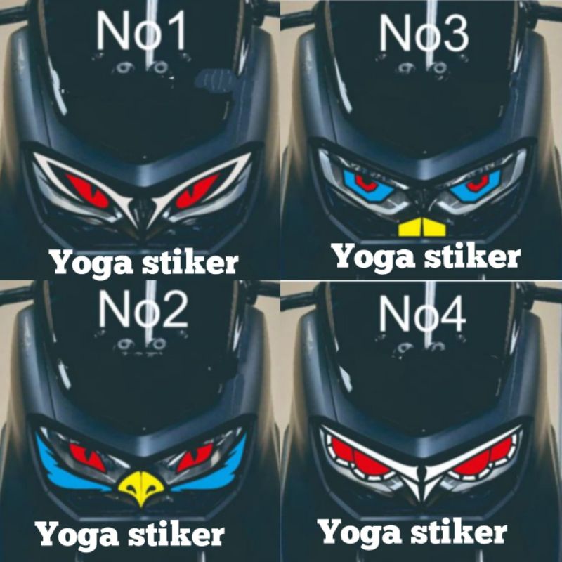 Stiker lampu depan costum variasi new n max 160