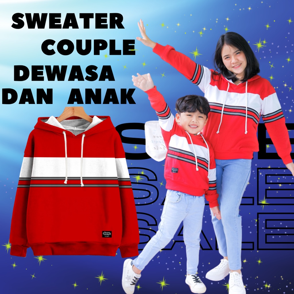 COD COUPLE KELUARGA JAKET SWEATER  HOODIE ANAK DAN DEWASA CEWEK COWOK KAPEL HUDI HUDIE OUTERWEAR JAC