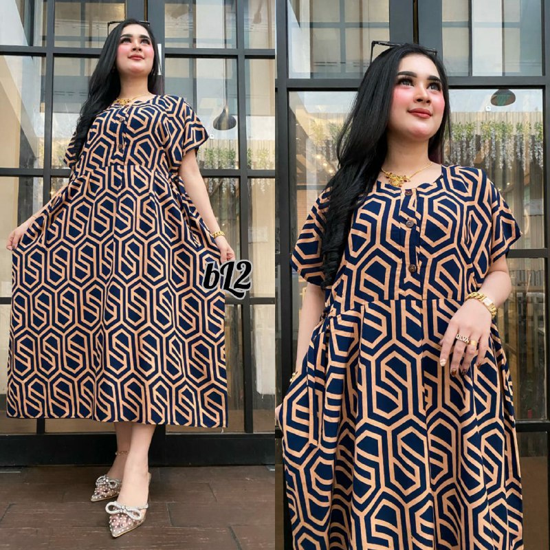 DRESS CIBI JUMBO - DRESS BUMIL TERBARU - DASTER VIRAL 2022 MURAH - MUAT BB MAKS 80 KG