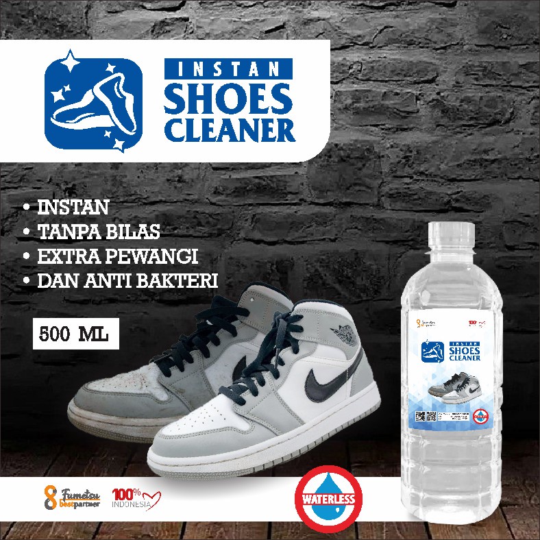 Pembersih  Cuci  Sepatu Pemutih Instan Cleaner Tanpa Bilas Aroma Segar Wangi Kemasan  500pet