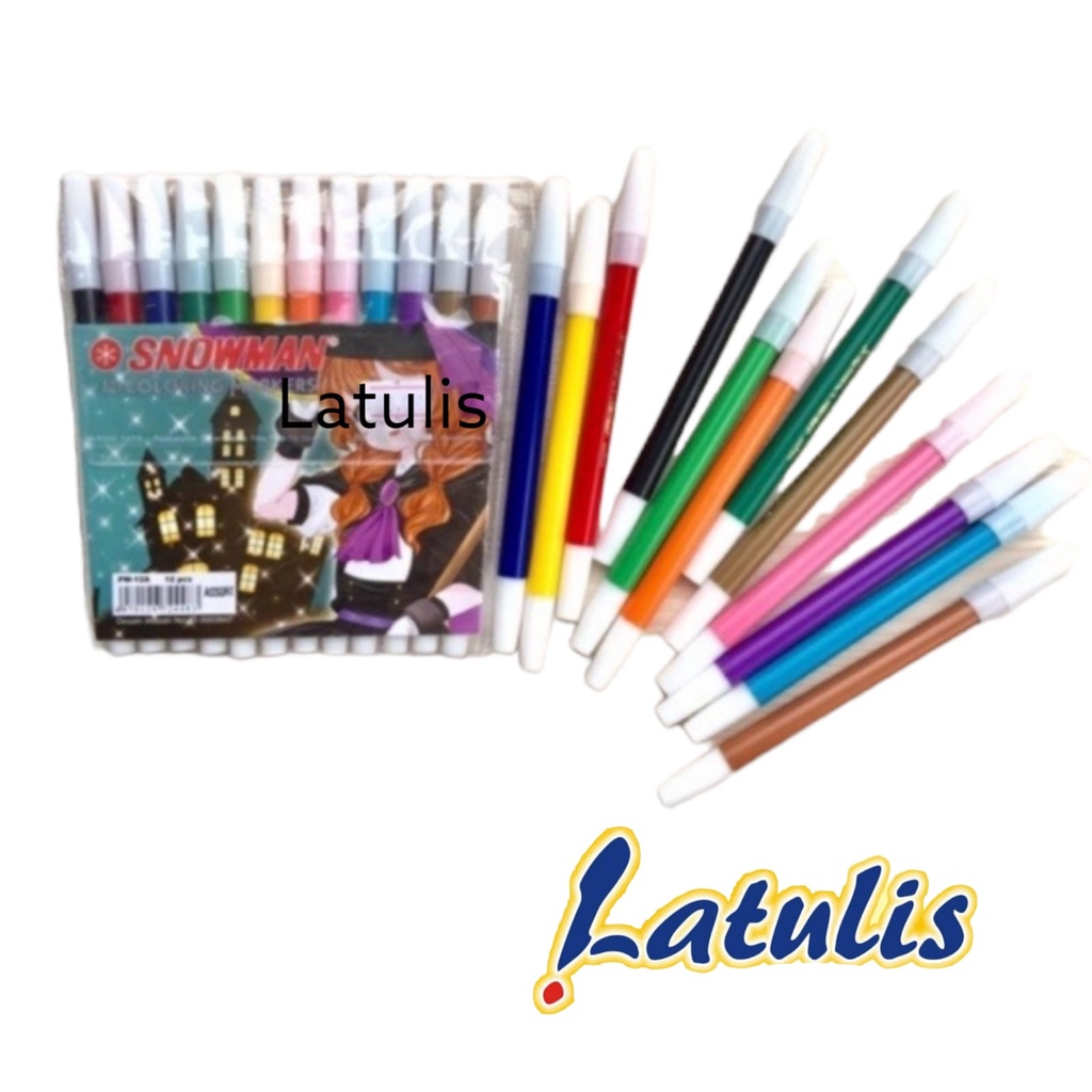 

Spidol SNOWMAN 12warna ORIGINAL ASLI / Spidol Snowman PW 12A