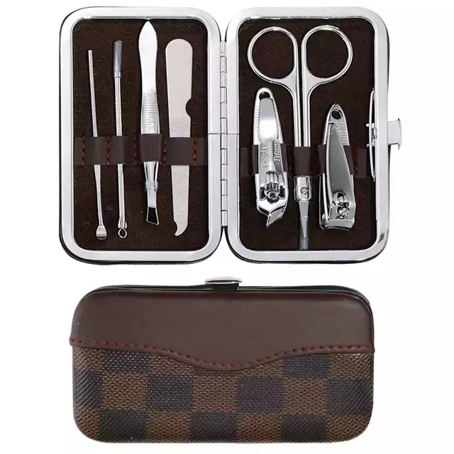 Gunting Kuku Set Lengkap Premium 7 in 1 Korek Kuping Kikir Kuku Pinset Manicure Pedicure Stainless Cocok Untuk Souvenir Pernikahan