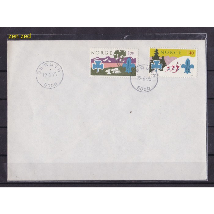 

A090 Perangko Cover Norwegia 1975 Scouts 1 Pcs