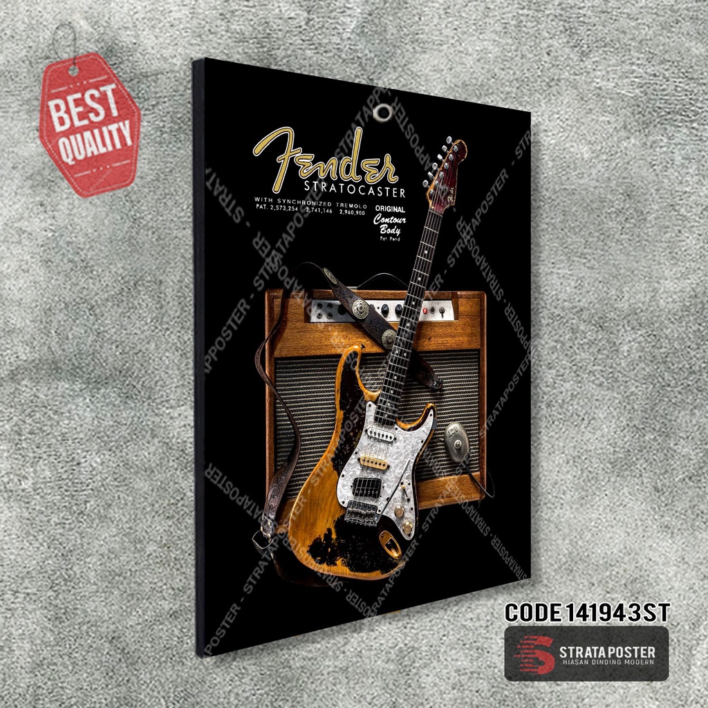 Poster gitar Hiasan dinding musik Dekorasi ruangan Wall decor fender