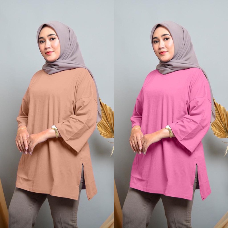 BEFAST - ZFS OOTD Blouse VILIAN / KEYSILA OVERSIZE XXL BABYTERRY / Pakaian Casual Wanita / Blouse Jumbo / Atasan Lengan Panjang / Fashion Kekinian Remaja ABG / Blouse Polos Kerja / Outfit Wanita Hijab / Terlaris