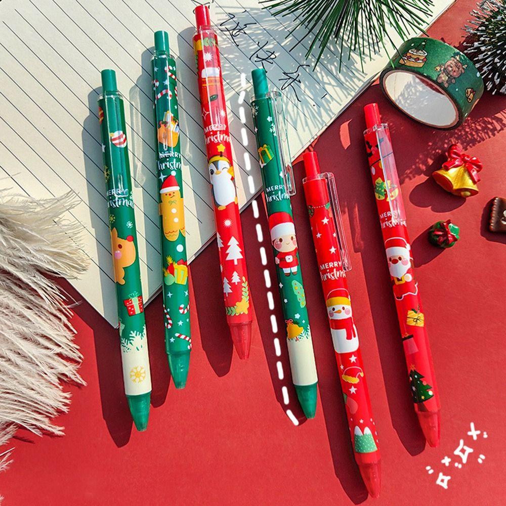 Nanas 6PCS /Set Gel Pen Set Perlengkapan Kantor Sekolah Hadiah Natal Siswa Tanda Tangan Pulpen